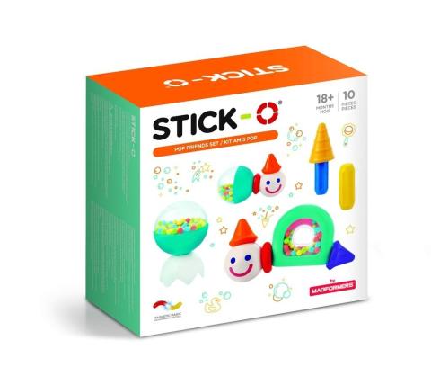 Magformers Stick-O Przyjaciele z grzechotkami 10el