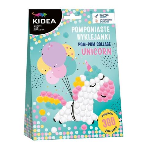 Wyklejanki pomponiaste Unicorn KIDEA