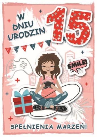 Karnet urodziny 15