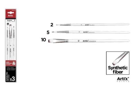 Pędzle syntetyczne 3szt