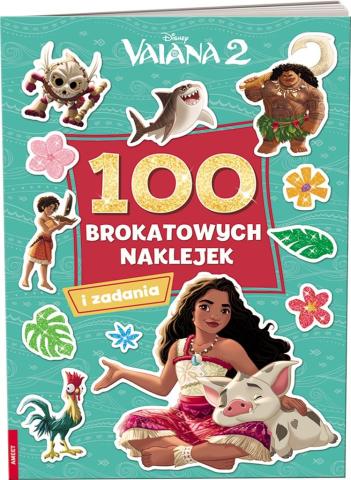 Vaiana 2. 100 brokatowych naklejek