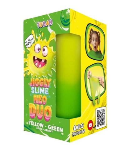 Jiggly Slime Neo Duo żółto-zielony 430g