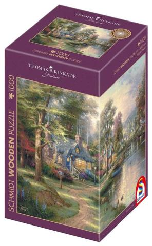 Puzzle 1000 Thomas Kinkade Miasteczko nad rzeką