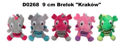 Brelok smok "Kraków" 9cm MIX