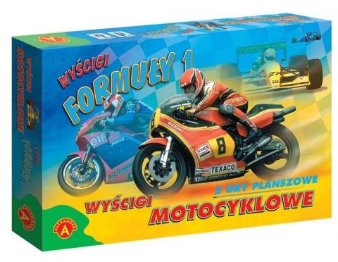 Wyścigi motocyklowe 2 gry planszowe ALEX