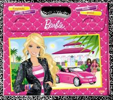 Zestaw książek z kredkami. Barbie