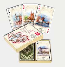 POLSKA AKWARELE - komplet brydżowy 2x55 kart