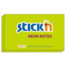 Notes samoprzylepny zielony neon 127x76mm