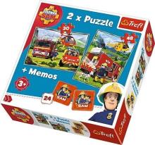 Puzzle 2w1 + memos Strażacy w akcji TREFL