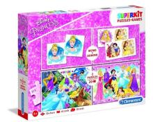 Superkit puzzle 2x30 + memo + domino Princess