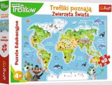 Puzzle Edukacyjne 48 Trefliki poznają zwierzęta