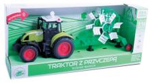 Traktor z przyczepa do siana 1:16