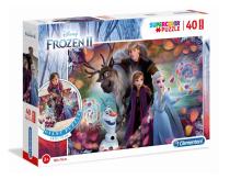 Puzzle 40 podłogowe Super kolor Frozen 2