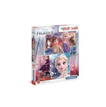 Puzzle 2x60 Super kolor Frozen 2