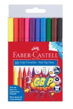 Flamastry Grip 10 kol. w etui FABER CASTELL