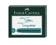 Naboje krótkie turkus 6szt FABER CASTELL