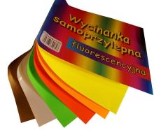 Wycinanka samoprzylepna A4/6K fluorescencyjna