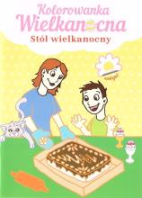 Kolorowanka Wielkanocna. Stół wielkanocny