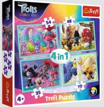 Puzzle 4w1 Trasa koncertowa Trolli TREFL