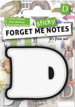 Forget me sticky notes kart samoprzylepne litera D