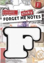 Forget me sticky notes kart samoprzylepne litera F
