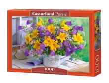 Puzzle 1000 Bouquet of Lilies and Bellflowers