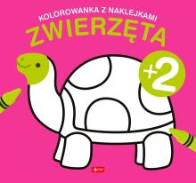 Zwierząta. Kolorowanka z naklejkami