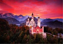 Puzzle 1000 Zamek Neuschwanstein z zachodem słońca