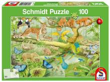 Puzzle 100 Zwierzęta w dżungli G3