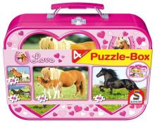 Puzzle 2x26 + 2x48 w walizce Love/Konie G3