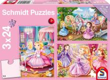 Puzzle 3x24 Księżniczki G3