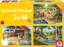 Puzzle 3x48 Moje ulubione zwierzęta G3