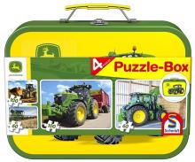 Puzzle 2x60 + 2x100 w walizce John Deere G3