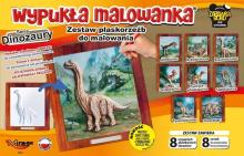 Wypukła malowanka - Dinozaury Zestaw 8 wzorów