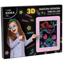 Magiczna neonowa tablica 3D LED różowa KIDEA