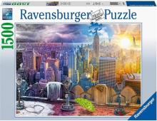 Puzzle 1500 Nowy Jork w lecie i zimie