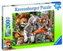 Puzzle 200 Dzikie koty XXL