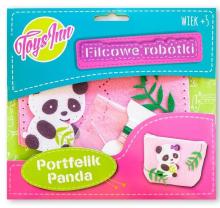 Filcowy portfelik Panda różowy STnux