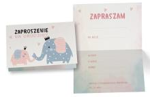 Zaproszenie ZZ-078 Słoniki (5 szt.)