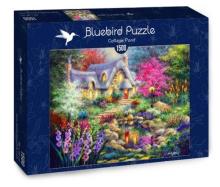 Puzzle 1500 Domek z pięknym stawem