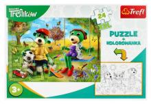 Puzzle 24 + kolorowanka Rodzina Treflików TREFL