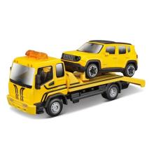 Street Fire Tow Truck W Jeep Yellow 1:43 BBURAGO