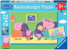 Puzzle 2x12 Świnka Peppa