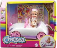 Barbie Chelsea + autko i piesek