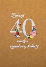 Kartka okolicznościowa eko Urodziny 40 TS50