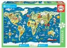 Puzzle 200 Mapa świata G3