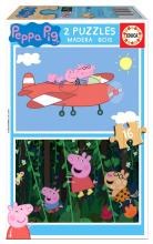 Puzzle 2x16 Świnka Peppa (drewniane) G3