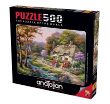 Puzzle 500 Chatka z pięknym ogrodem