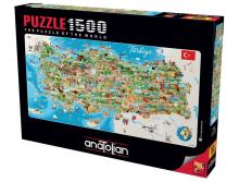 Puzzle 1500 Mapa Turcji