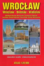 Mapa turystyczna - Wrocław - atlas, 1:20 000
